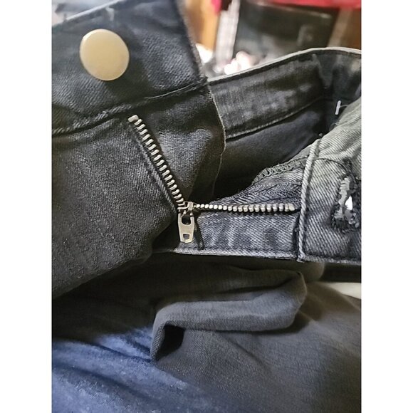 J.O.A. Jeans SZ 25 New Black Denim Raw Hem Cotton Stretch Just One Answer CR50 - Picture 11 of 11